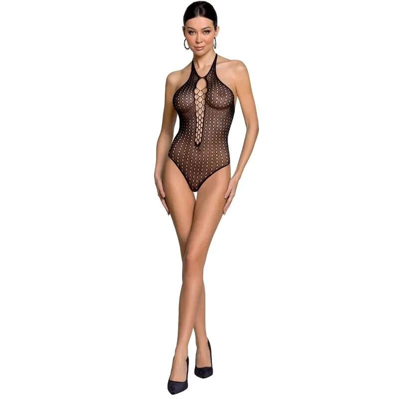PASSION - WOMAN BS088 BODYSTOCKING BLACK ONE SIZE - intimoo
