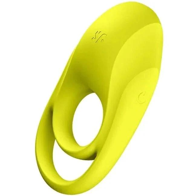 SATISFYER - SPECTACULAR DUO RING VIBRATOR YELLOW - intimoo