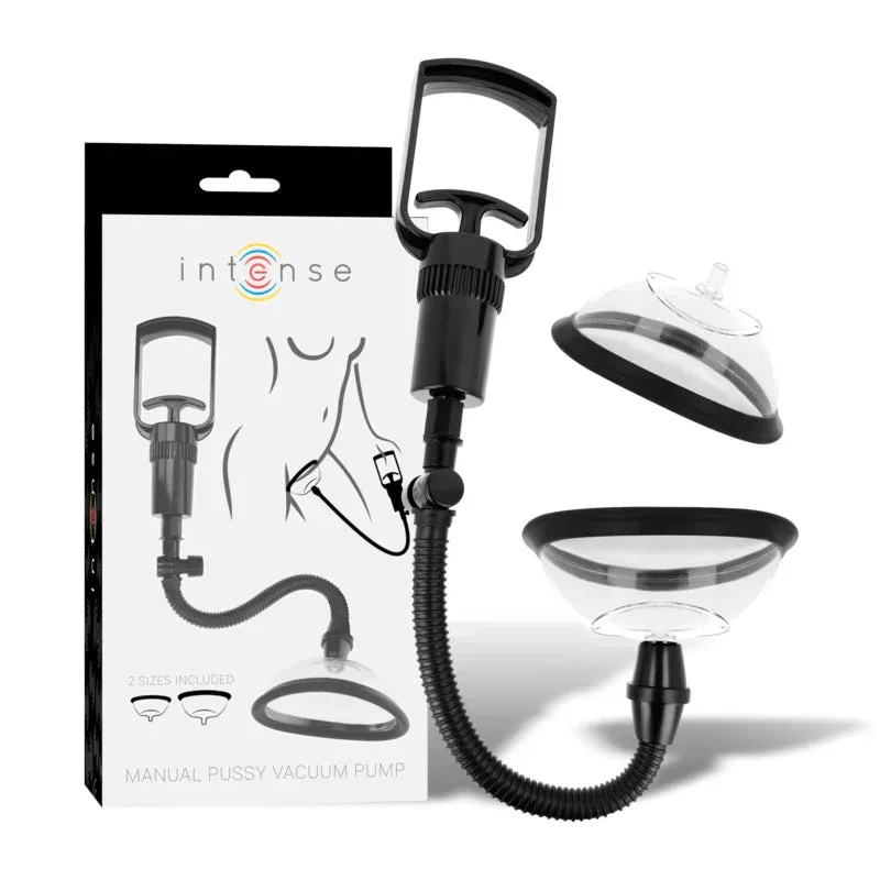 INTENSE - PUMP VAGINAL MANUAL PUMP WITH TWO INTERCHANGEABLE CUPS - intimoo