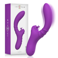 INTENSE - HARRY FLEXIBLE VIBRATOR WITH PURPLE TONGUE - intimoo