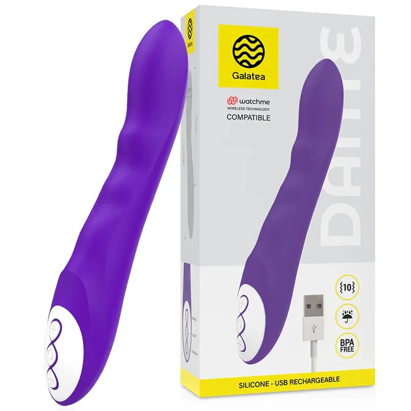 GALATEA - DANTE LILAC VIBRATOR COMPATIBLE WITH WATCHME WIRELESS TECHNOLOGY - intimoo