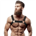 FETISH SUBMISSIVE ATTITUDE - ADJUSTABLE NEOPRENE CHEST SPORTS HARNESS FOR MEN - intimoo