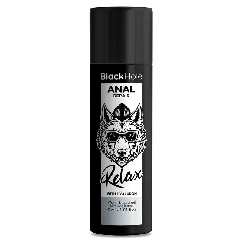 BLACK HOLE - REPARATOR ANAL RELAX PE BAZĂ DE APĂ CU HIALURON 30 ML - intimoo
