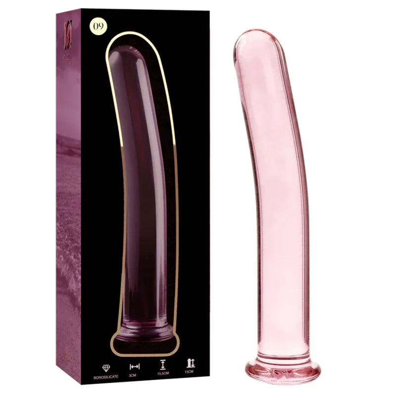 NEBULA SERIES BY IBIZA - MODEL 9 DILDO BOROSILICATE GLASS PINK 15.5 CM -O- 2.5 CM - intimoo