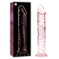 NEBULA SERIES BY IBIZA - MODEL 12 DILDO BOROSILICATE GLASS PINK 17 CM -O- 3.5 CM - intimoo