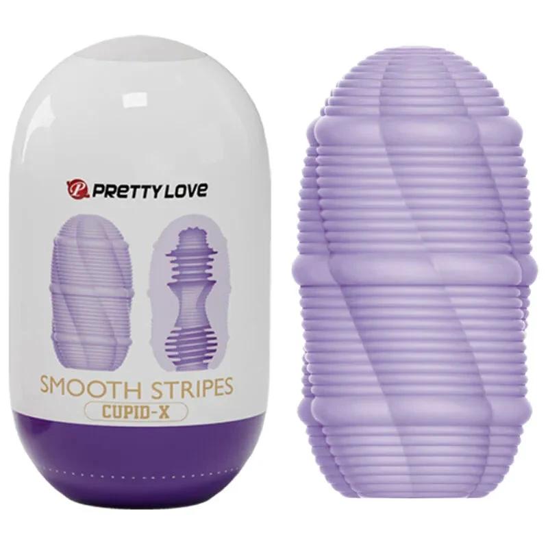 PRETTY LOVE - SMOOTH STRIPES CUPID MASTURBATOR EGG - intimoo