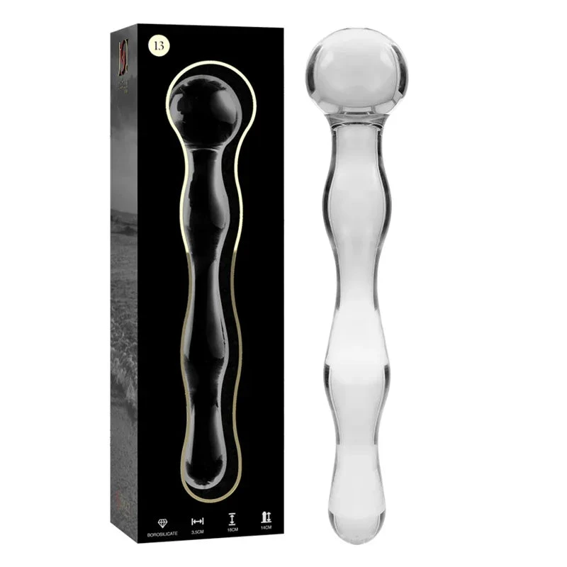 NEBULA SERIES BY IBIZA - MODEL 13 DILDO BOROSILICATE GLASS CLEAR 18 CM -O- 3.5 CM - intimoo