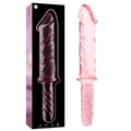 NEBULA SERIES BY IBIZA - MODEL 24 DILDO BOROSILICATE GLASS PINK 28.5 CM -O- 5 CM - intimoo