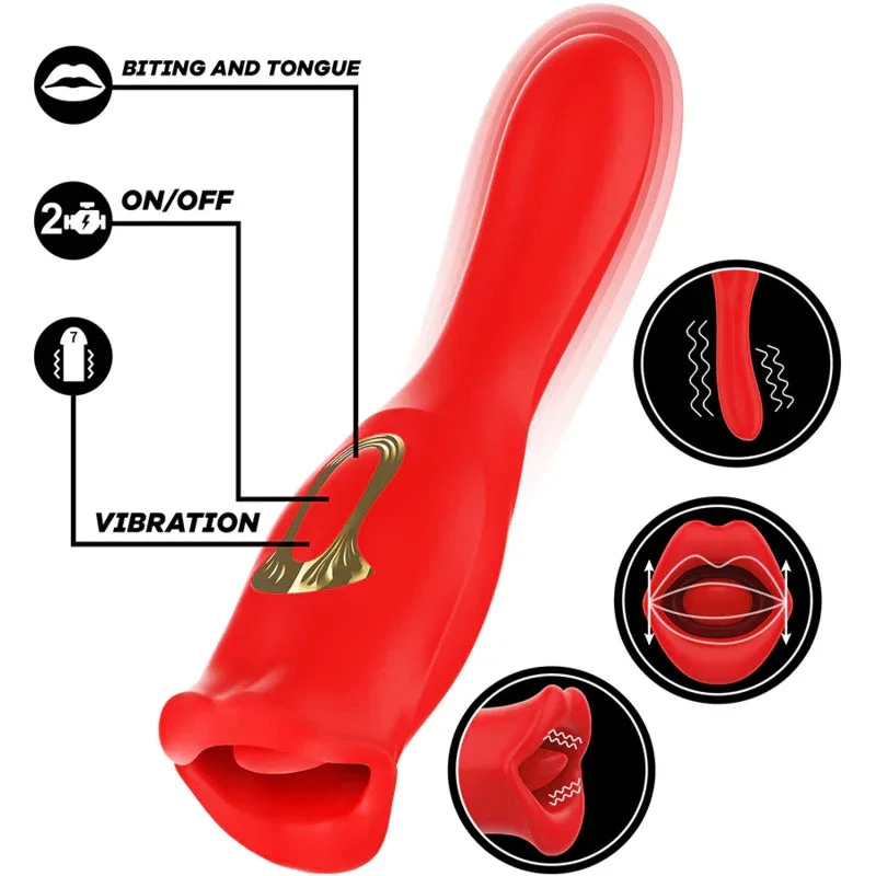 MIA - SIENA TRIPLE PLEASURE VIBRATING + BITING - intimoo