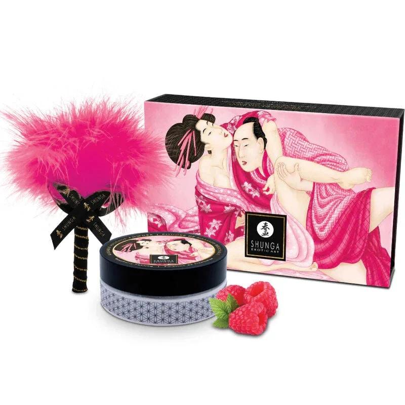 SHUNGA - EDIBLE MASSAGE POWDER KIT RASPBERRY - intimoo