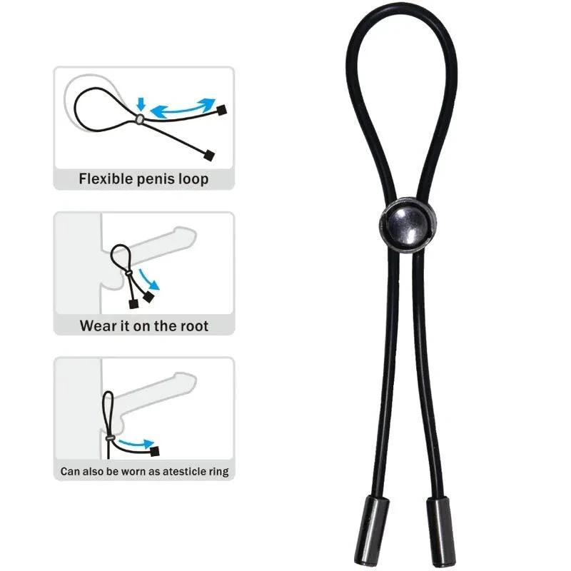 PRETTY LOVE - CORD PENIS RING AND TESTICLES - intimoo