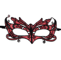 QUEEN LINGERIE - LACE MASK WITH RED DETAILS
