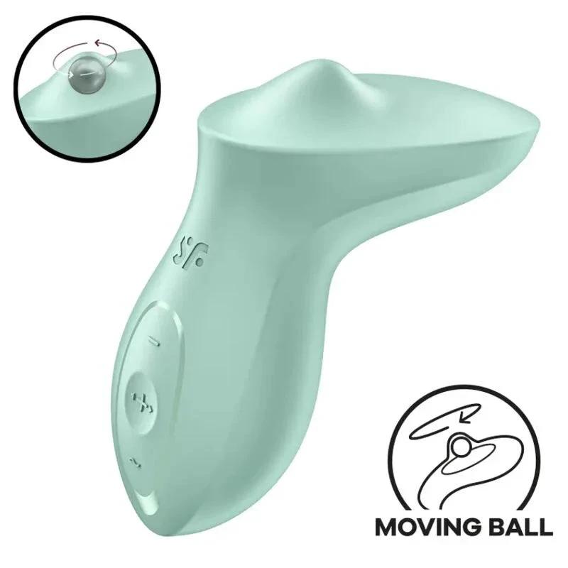 SATISFYER - EXCITERRR LAY-ON CLITORIS MINT VIBRATOR - intimoo