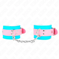 KINK - CUTE WRIST RESTRAINTS BLUE / PINK ADJUSTABLE 16-28 CM X 5 CM - intimoo