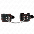 KINK - SISTEM DE RESTRICȚIONARE A ÎNCHEIETURILOR NEGRE CU CĂPTUȘEALĂ ROȘIE REGLABIL 20-28 CM X 5,5 CM - intimoo