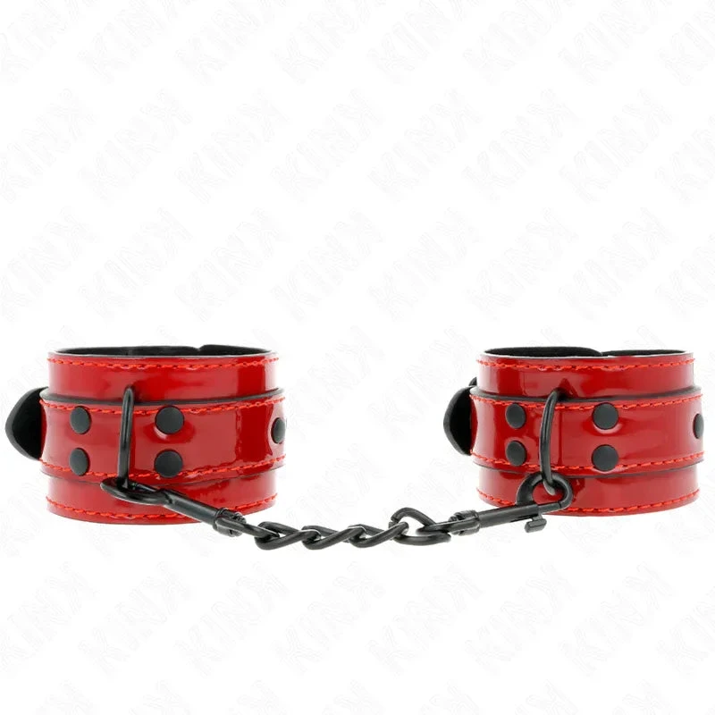 KINK - DARK RED WRIST CUFFS 23 X 5 CM - intimoo
