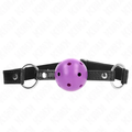KINK - HOLLOW HARD PURPLE BALL 4.5 CM GAG 63.5 X 2 CM - intimoo