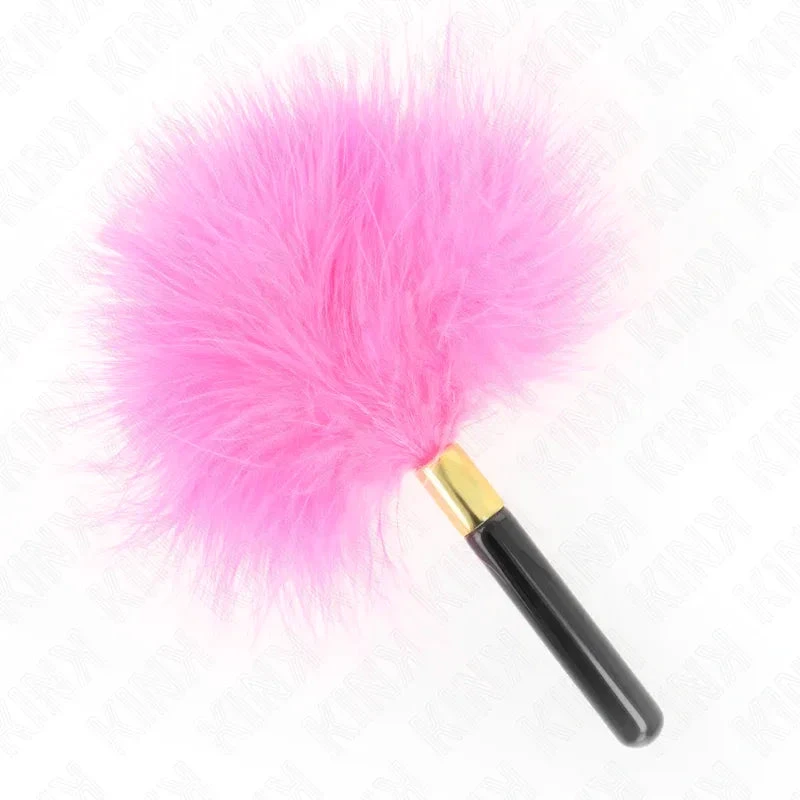 KINK - FUCHSIA GOLD METAL TICKLE FEATHERS 18 CM - intimoo