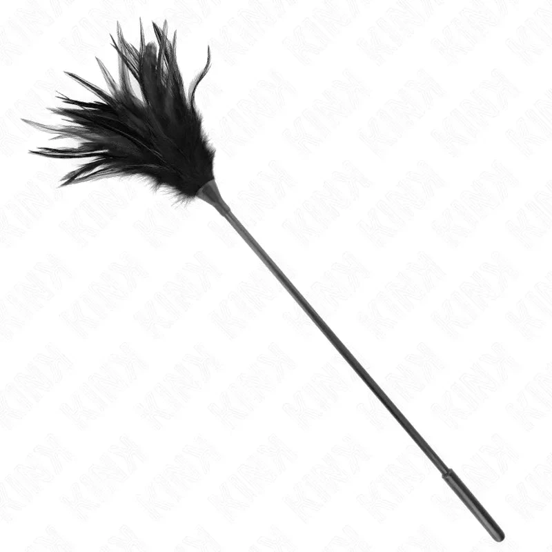 KINK - MULTIPLE BLACK TICKLE FEATHERS 45 CM - intimoo