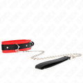 KINK - BASIC MODEL COLLAR WITH LEASH 65 CM MODEL 3 RED 53 X 5 CM - intimoo