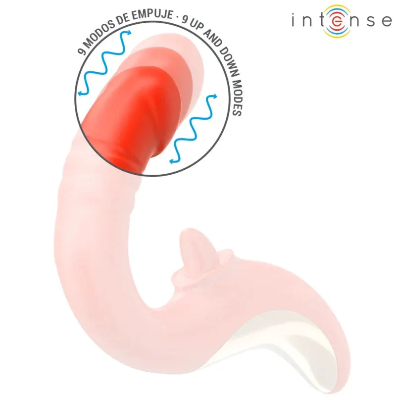 INTENSE - PAULINA VIBRATOR AND STIMULATOR IN U SHAPE RED - intimoo