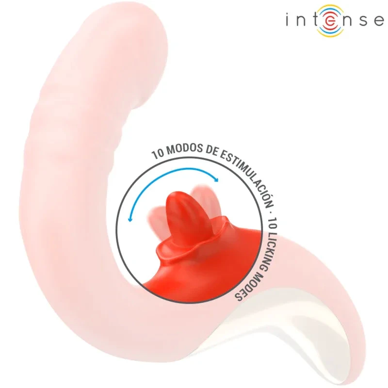 INTENSE - PAULINA VIBRATOR AND STIMULATOR IN U SHAPE RED - intimoo