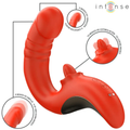 INTENSE - PAULINA VIBRATOR AND STIMULATOR IN U SHAPE RED - intimoo