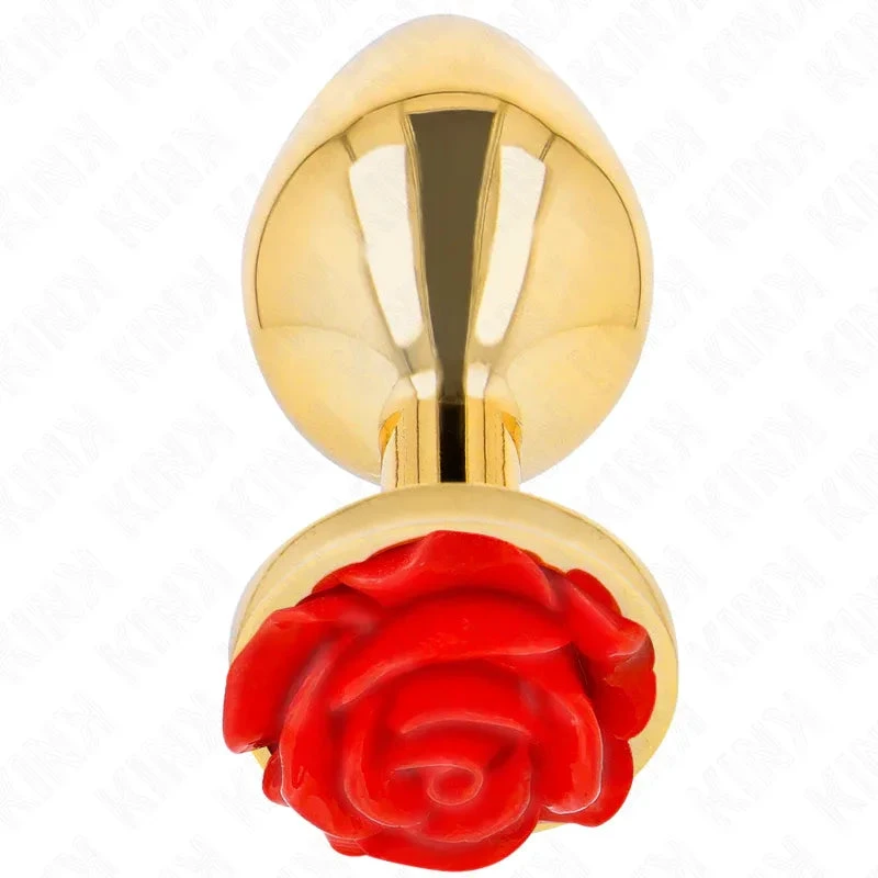 KINK - PLUG ANAL GOLD ROSE RED SIZE L - intimoo
