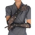 SUBBLIME - 957469 MĂNUȘI TRANSPARENTE SHINE NEGRE MĂRIME S/M - intimoo