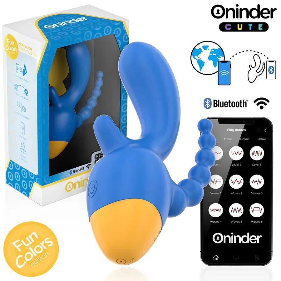 ONINDER CUTE - LOVE 3 SOME TRIPLE VIBRATOR - FREE WORLDWIDE APP - intimoo