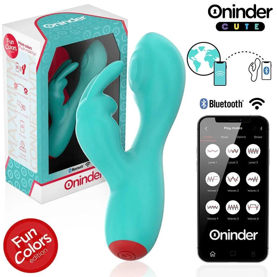ONINDER CUTE - LOVE BUNNY G-SPOT CLITORAL VIBRATOR - FREE WORLDWIDE APP - intimoo