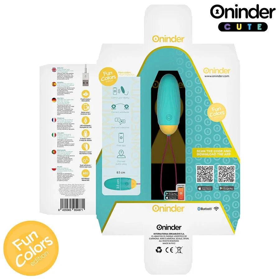 ONINDER CUTE - LOVE PLEASURE VIBRO-ROTATING SILICONE GEM EGG - FREE WORLDWIDE APP - intimoo
