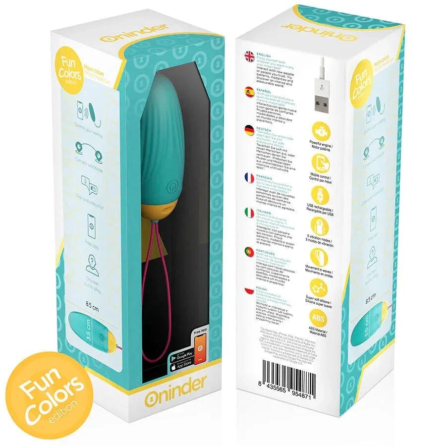 ONINDER CUTE - LOVE PLEASURE VIBRO-ROTATING SILICONE GEM EGG - FREE WORLDWIDE APP - intimoo