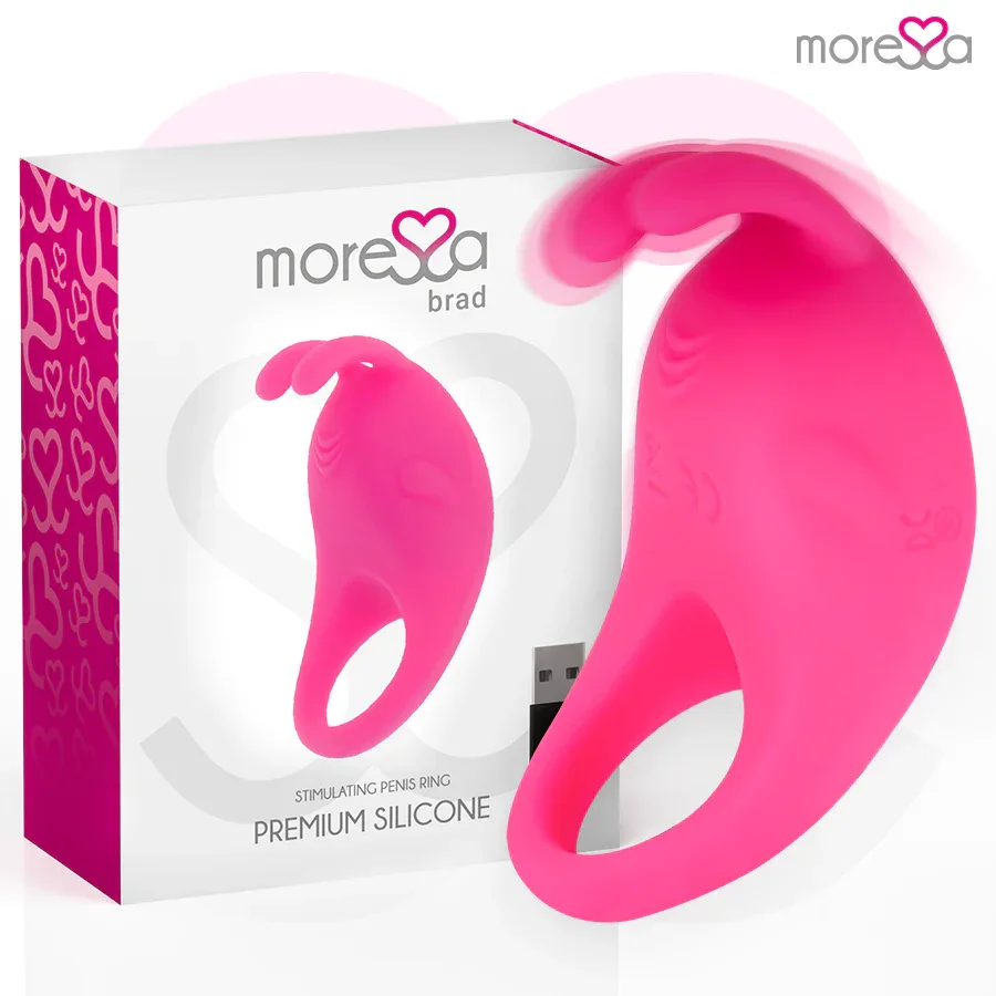 MORESSA - BRAD PREMIUM SILICONE RECHARGEABLE PINK - intimoo