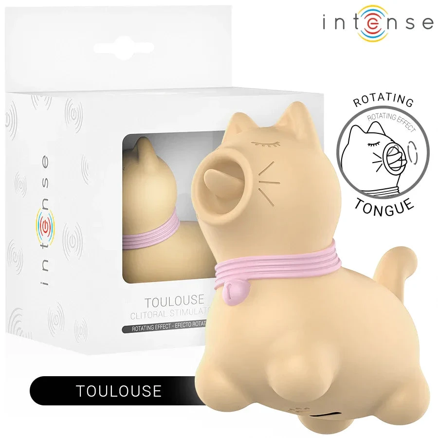 INTENSE - TOULOUSE STIMULATOR WITH 360º ROTATING TONGUE YELLOW - intimoo