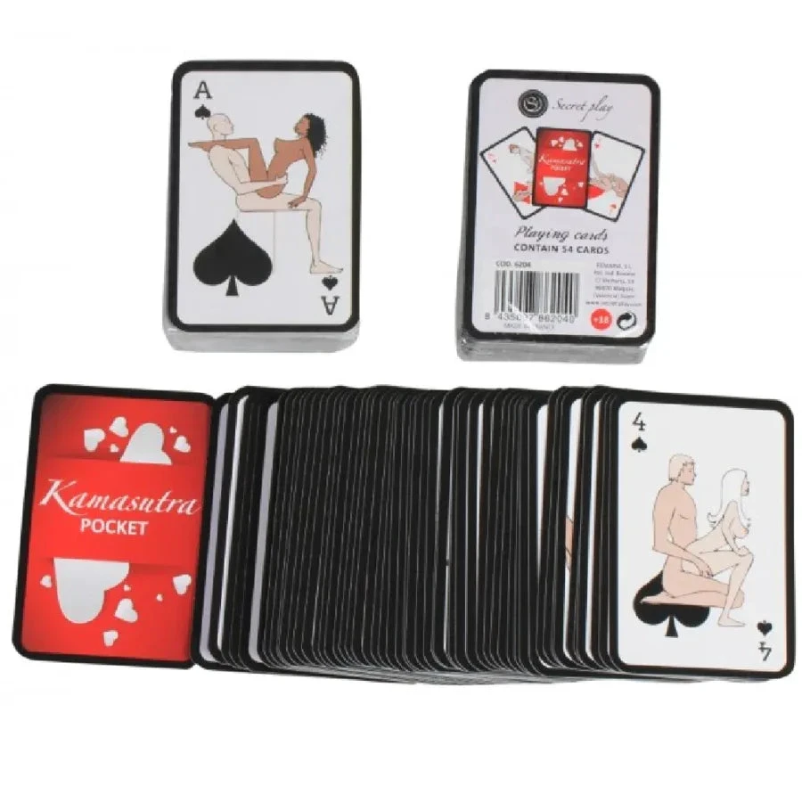 SECRETPLAY - POCKET KAMASUTRA PLAYING CARDS (ES/EN/PT/IT/FR/DE) - intimoo