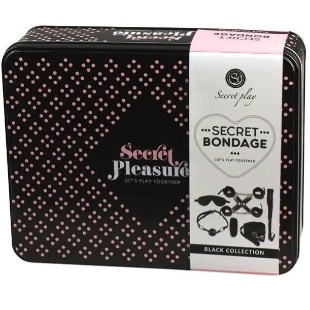 SECRETPLAY - BDSM SET 8 PCS BLACK - intimoo