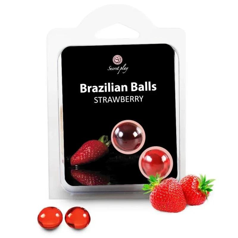 SECRETPLAY - 2 BRAZILIAN BALLS STRAWBERRY - intimoo