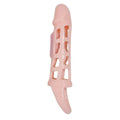 BAILE - PENIS EXTENDER COVER WITH VIBRATION AND NATURAL STRAP 13.5 CM - intimoo
