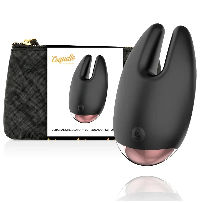COQUETTE CHIC DESIRE - CLITORIAL STIMULATOR BLACK / GOLD - intimoo