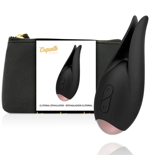 COQUETTE CHIC DESIRE - CLITORIAL STIMULATOR BLACK / GOLD FLOWER - intimoo