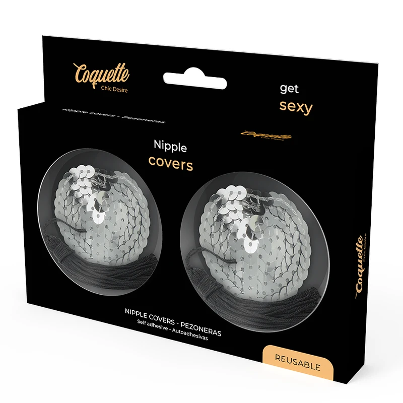 COQUETTE CHIC DESIRE - NIPPLE COVERS SILVER - Image 4