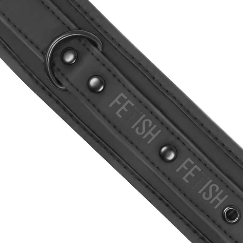 FETISH SUBMISSIVE - VEGAN LEATHER HANDCUFFS WITH NOPRENE LINING - Image 7