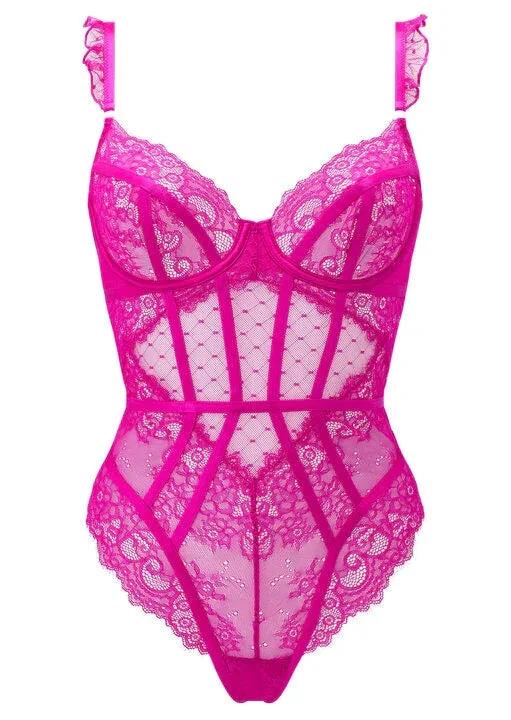 BODY DANTELA FUCHSIA - intimoo